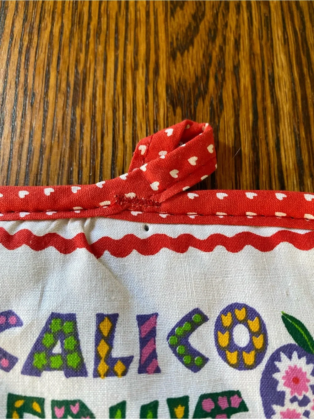 Vintage NOS 1970s 80s “Calico Fruit” Potholder Set (2) and Dishcloth MCM